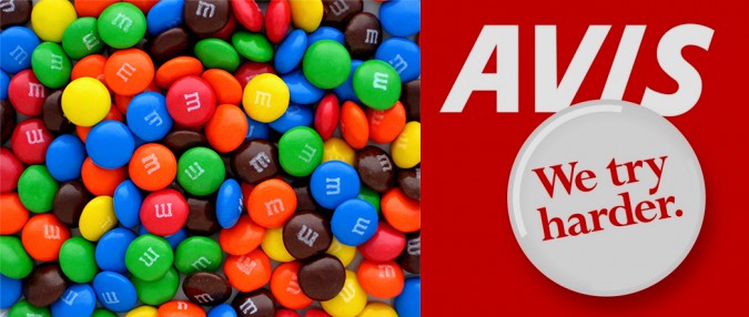 Unique Selling Point M&Ms and Avis