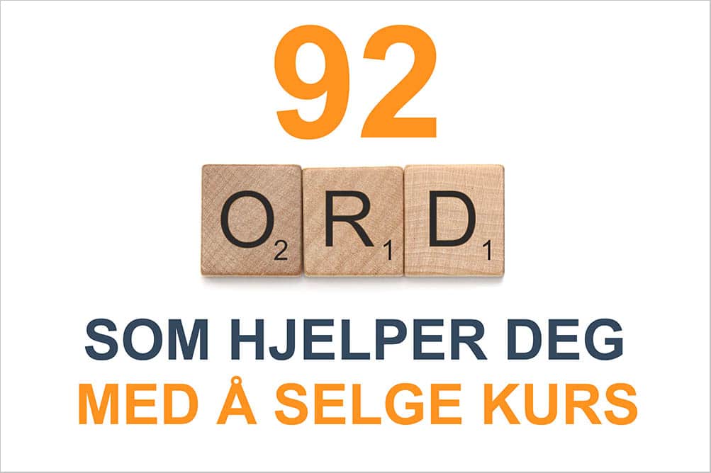 92 ord som selger kurs 92 ord som selger kurs