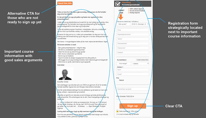 Scanlearn online registration form example