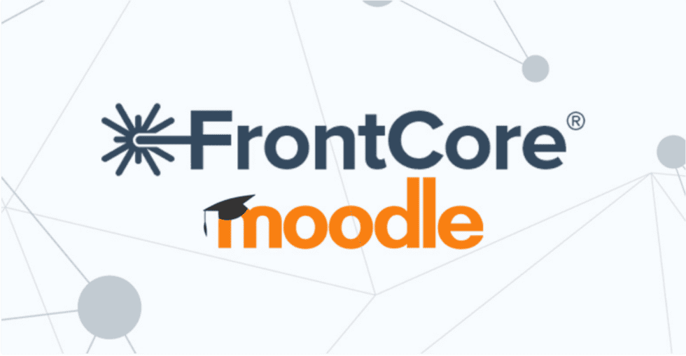 FrontCore has an integration with LMS platform Moodle. 