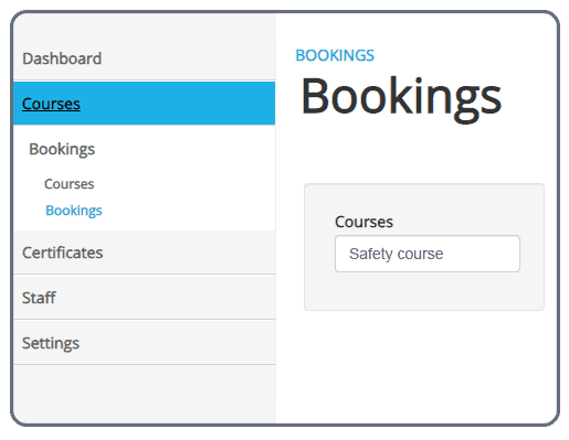 Corporate booking module example