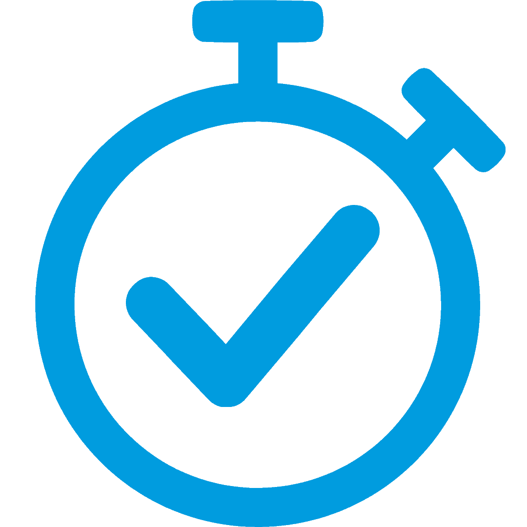 Efficient system benefits icon, highlighting the time-saving and accuracy advantages of our Order module for training providers.