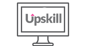 Upskill icon on computer screen, illustrating the integration with FrontCore