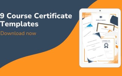 Course certificate template