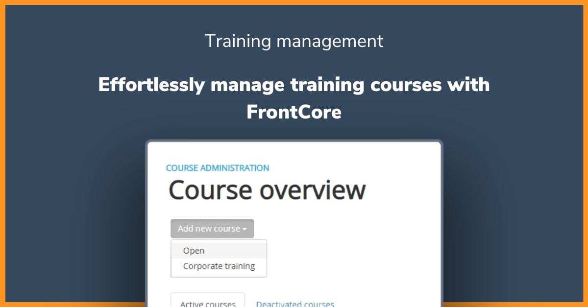 Course Management Software for Training Providers | FrontCore
